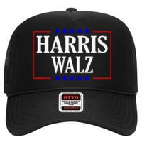 Kamala Harris President Tim Walz Waltz Vp Harris Walz 2024 Premium High Crown Mesh Back Trucker Hat