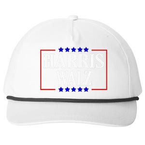 Kamala Harris President Tim Walz Waltz Vp Harris Walz 2024 Premium Snapback Five-Panel Rope Hat