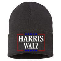 Kamala Harris President Tim Walz Waltz Vp Harris Walz 2024 Premium Sustainable Knit Beanie