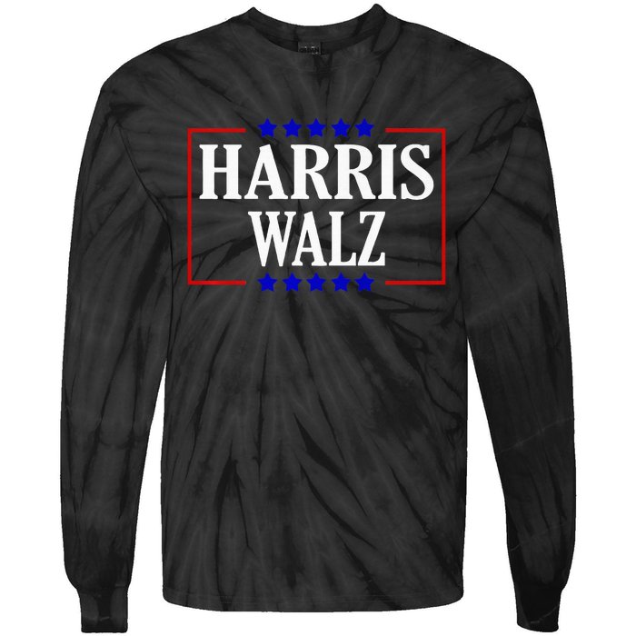 Kamala Harris President Tim Walz Waltz Vp Harris Walz 2024 Premium Tie-Dye Long Sleeve Shirt