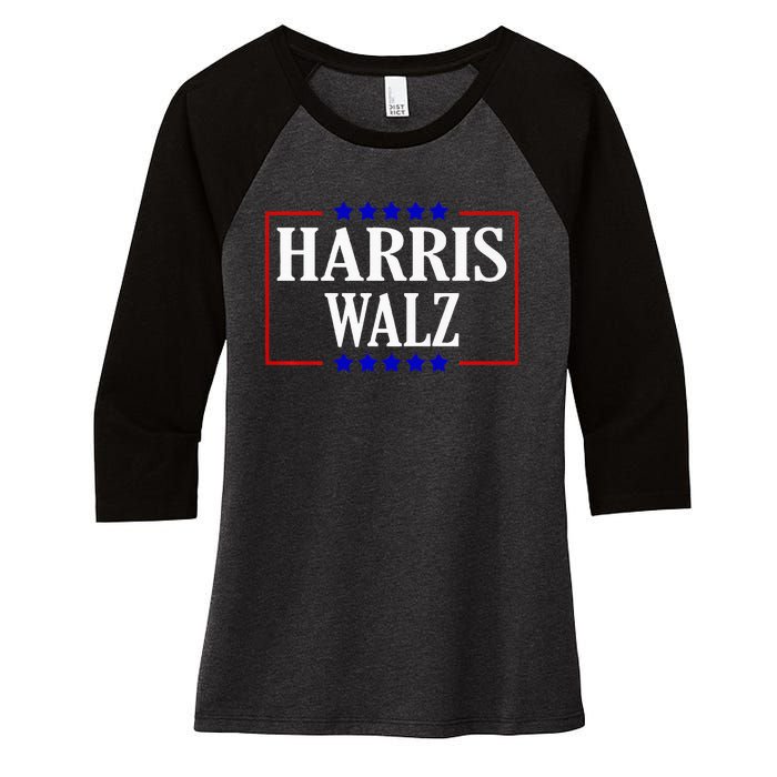 Kamala Harris President Tim Walz Waltz Vp Harris Walz 2024 Premium Women's Tri-Blend 3/4-Sleeve Raglan Shirt