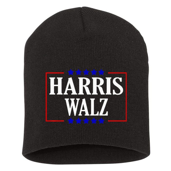 Kamala Harris President Tim Walz Waltz Vp Harris Walz 2024 Premium Short Acrylic Beanie