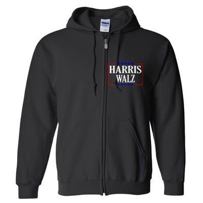 Kamala Harris President Tim Walz Waltz Vp Harris Walz 2024 Premium Full Zip Hoodie