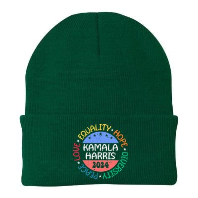 Kamala Harris Peace Love Equality Hope Diversity Knit Cap Winter Beanie