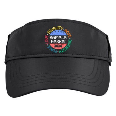 Kamala Harris Peace Love Equality Hope Diversity Adult Drive Performance Visor