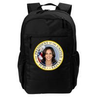 Kamala Harris Presidential Seal Portrait Daily Commute Backpack