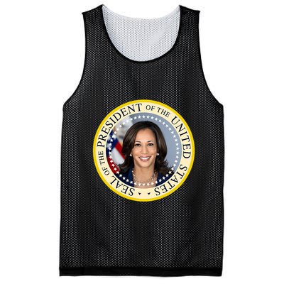 Kamala Harris Presidential Seal Portrait Mesh Reversible Basketball Jersey Tank