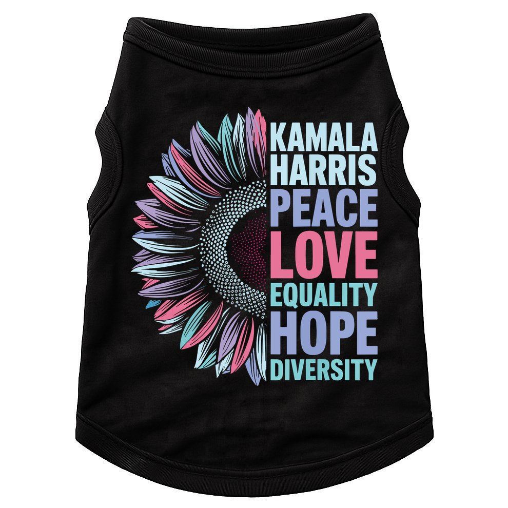 Kamala Harris Peace Love Equality Hope Diversity Doggie Tank