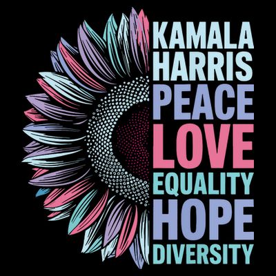 Kamala Harris Peace Love Equality Hope Diversity T-Shirt