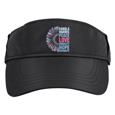 Kamala Harris Peace Love Equality Hope Diversity Adult Drive Performance Visor