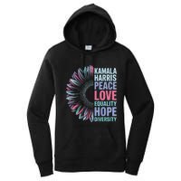 Kamala Harris Peace Love Equality Hope Diversity Women's Pullover Hoodie