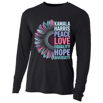 Kamala Harris Peace Love Equality Hope Diversity Cooling Performance Long Sleeve Crew
