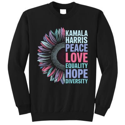 Kamala Harris Peace Love Equality Hope Diversity Sweatshirt