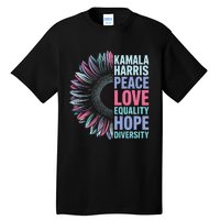 Kamala Harris Peace Love Equality Hope Diversity Tall T-Shirt