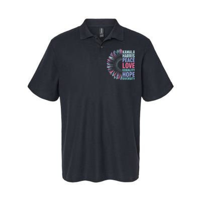 Kamala Harris Peace Love Equality Hope Diversity Softstyle Adult Sport Polo