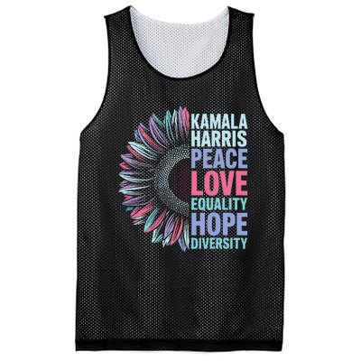 Kamala Harris Peace Love Equality Hope Diversity Mesh Reversible Basketball Jersey Tank