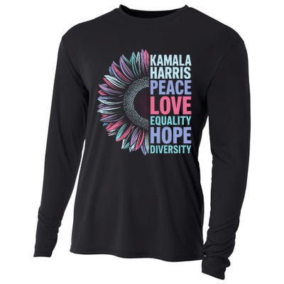 Kamala Harris Peace Love Equality Hope Diversity Cooling Performance Long Sleeve Crew