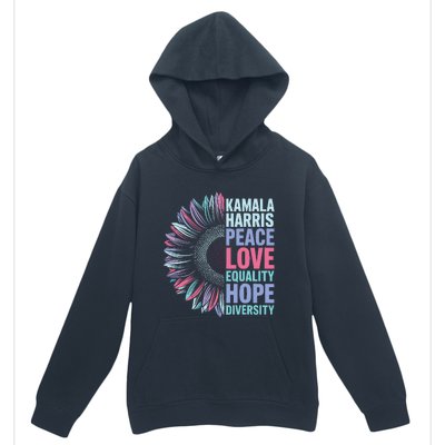 Kamala Harris Peace Love Equality Hope Diversity Urban Pullover Hoodie