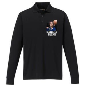 Kamala Harris President Election 2024 Trump Halloween Performance Long Sleeve Polo