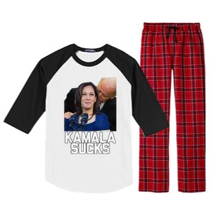 Kamala Harris President Election 2024 Trump Halloween Raglan Sleeve Pajama Set