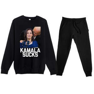 Kamala Harris President Election 2024 Trump Halloween Premium Crewneck Sweatsuit Set