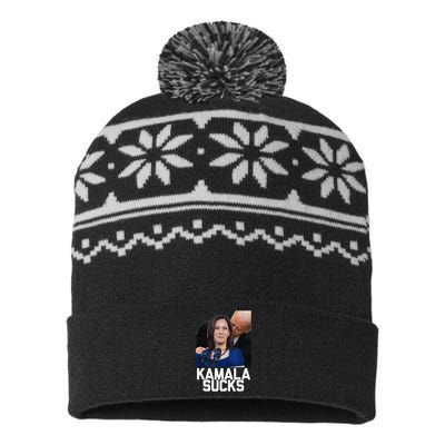 Kamala Harris President Election 2024 Trump Halloween USA-Made Snowflake Beanie