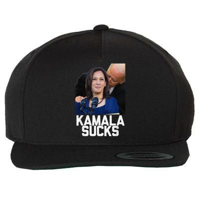 Kamala Harris President Election 2024 Trump Halloween Wool Snapback Cap