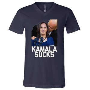 Kamala Harris President Election 2024 Trump Halloween V-Neck T-Shirt