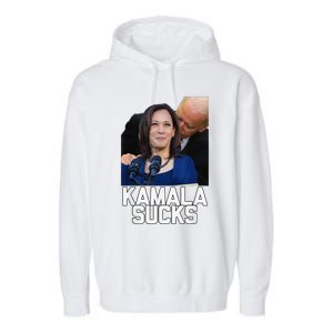 Kamala Harris President Election 2024 Trump Halloween Garment-Dyed Fleece Hoodie