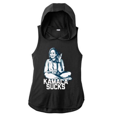 Kamala Harris President Election 2024 Trump Halloween Ladies PosiCharge Tri-Blend Wicking Draft Hoodie Tank