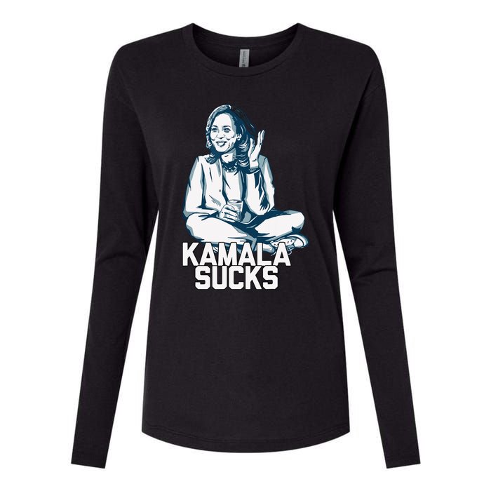 Kamala Harris President Election 2024 Trump Halloween Womens Cotton Relaxed Long Sleeve T-Shirt