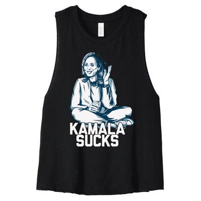 Kamala Harris President Election 2024 Trump Halloween Women's Racerback Cropped Tank