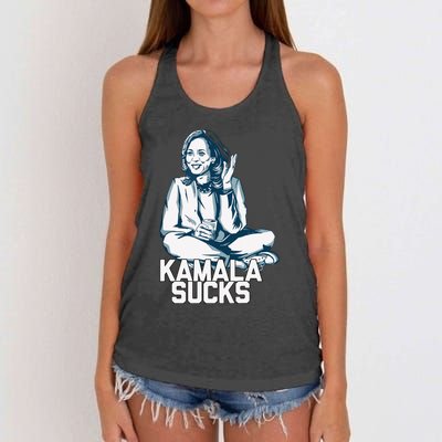 Kamala Harris President Election 2024 Trump Halloween Women's Knotted Racerback Tank