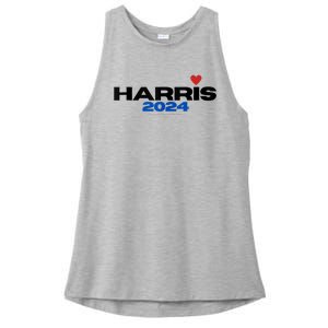 Kamala Harris President 2024 Ladies PosiCharge Tri-Blend Wicking Tank