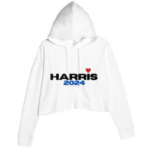 Kamala Harris President 2024 Crop Fleece Hoodie