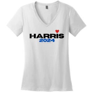 Kamala Harris President 2024 Women's V-Neck T-Shirt