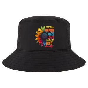 Kamala Harris Peace Love Equality Hope Diversity 2024 Cool Comfort Performance Bucket Hat