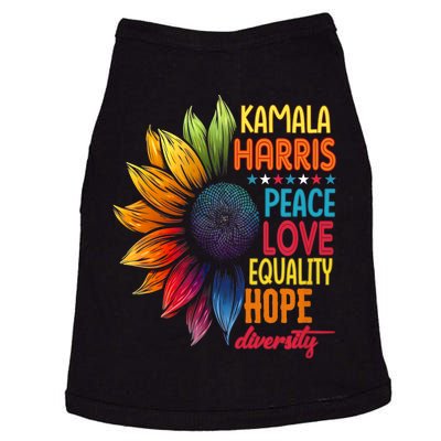 Kamala Harris Peace Love Equality Hope Diversity 2024 Doggie Tank