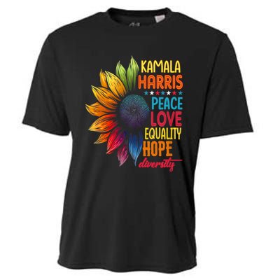 Kamala Harris Peace Love Equality Hope Diversity 2024 Cooling Performance Crew T-Shirt