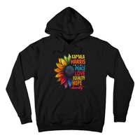 Kamala Harris Peace Love Equality Hope Diversity 2024 Hoodie