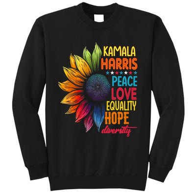 Kamala Harris Peace Love Equality Hope Diversity 2024 Sweatshirt