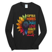 Kamala Harris Peace Love Equality Hope Diversity 2024 Tall Long Sleeve T-Shirt