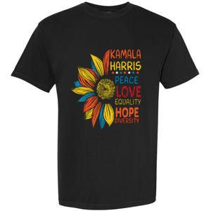 Kamala Harris Peace Love Equality Hope Diversity Garment-Dyed Heavyweight T-Shirt