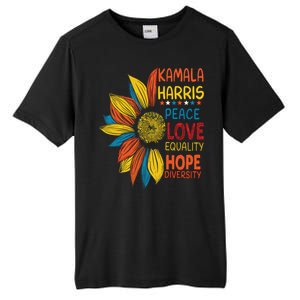 Kamala Harris Peace Love Equality Hope Diversity Tall Fusion ChromaSoft Performance T-Shirt