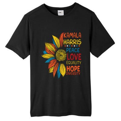 Kamala Harris Peace Love Equality Hope Diversity Tall Fusion ChromaSoft Performance T-Shirt