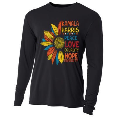 Kamala Harris Peace Love Equality Hope Diversity Cooling Performance Long Sleeve Crew