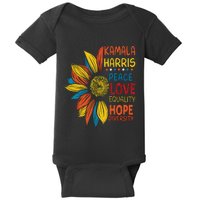 Kamala Harris Peace Love Equality Hope Diversity Baby Bodysuit