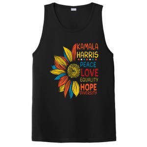 Kamala Harris Peace Love Equality Hope Diversity PosiCharge Competitor Tank