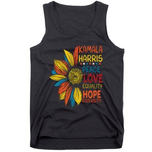 Kamala Harris Peace Love Equality Hope Diversity Tank Top