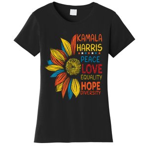 Kamala Harris Peace Love Equality Hope Diversity Women's T-Shirt